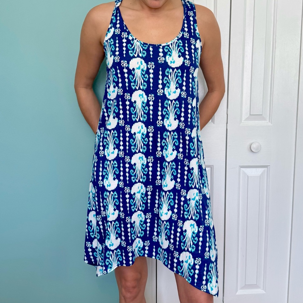 Lilly Pulitzer Blue and White Swim Coverup - Picture 3 of 7